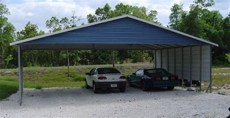 28x21 boxed eave triple wide steel carport|28' x 21' Triple Wide Boxed Eave A.